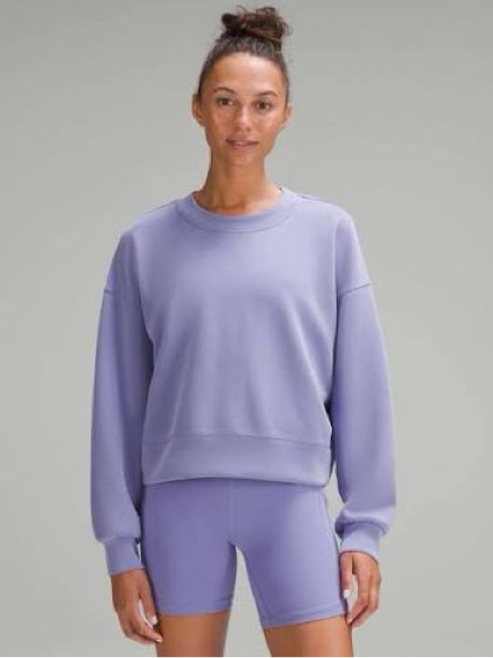 Lululemon Softstreme Perfectly Oversized Cropped Crew Dark Lavender